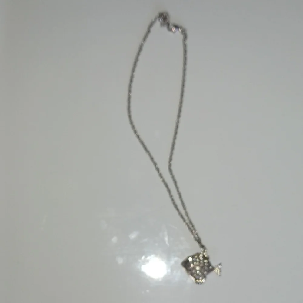 Silver Fish Pendant Necklace - Unbranded